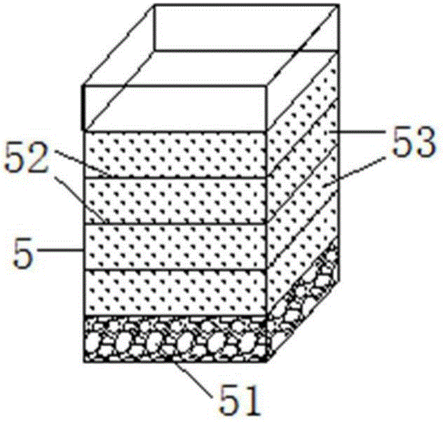 Biological trickling filter treatment system and treatment method of domestic wastewater