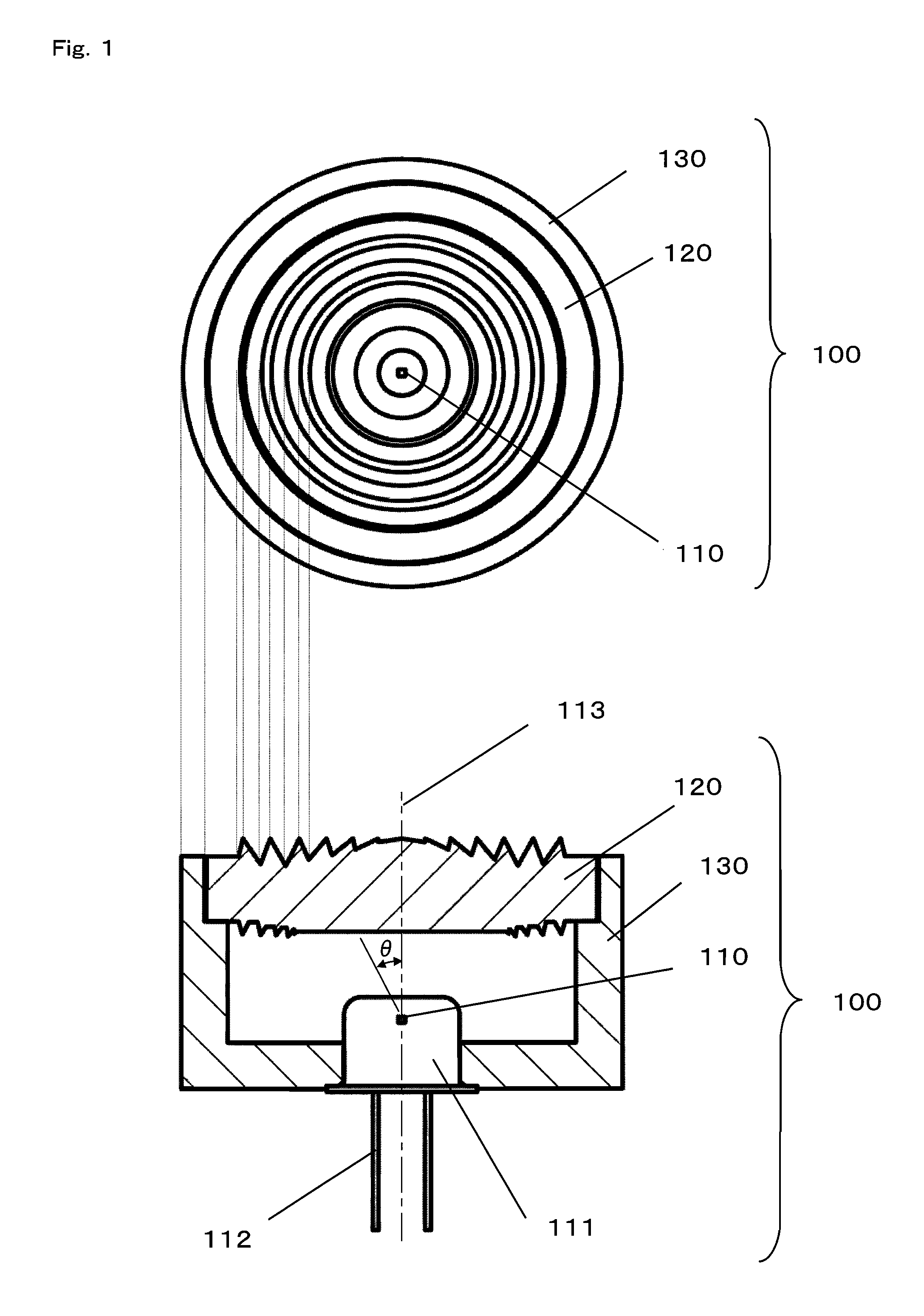 Light emitting module and light receiving module