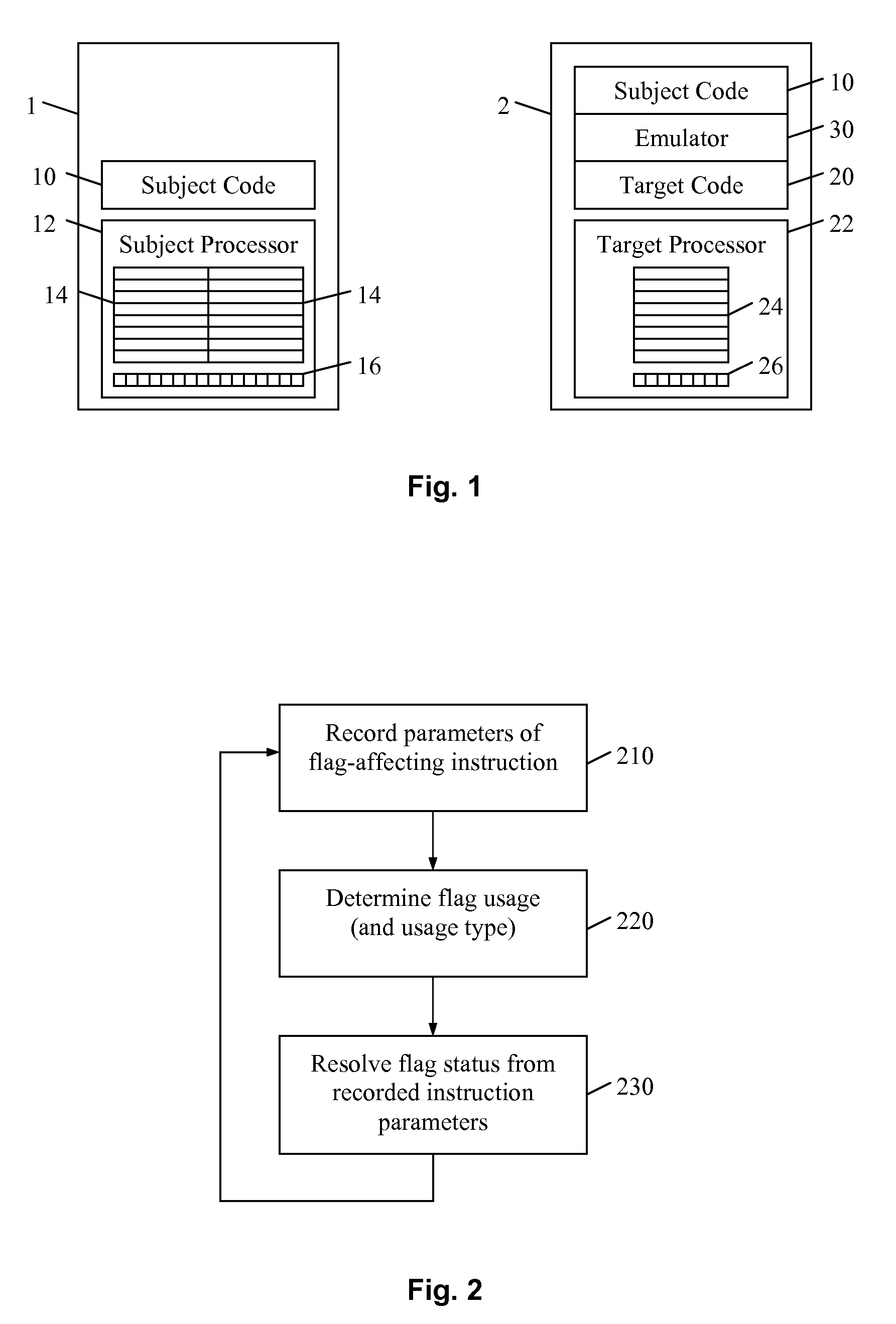 Condition code flag emulation for program code conversion