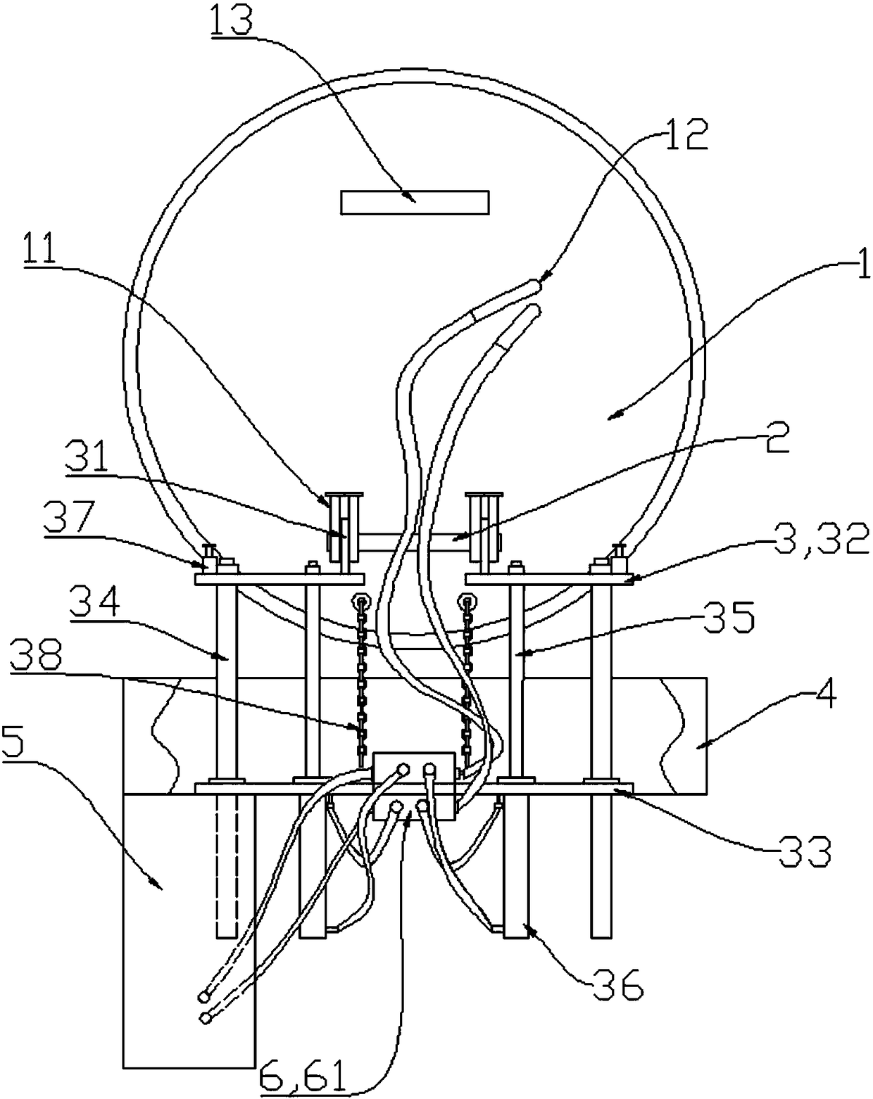 A hydraulic manhole cover for comprehensive pipe gallery