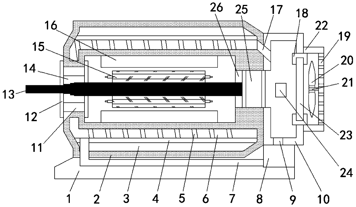 A noise-reducing and easy-to-dissipate motor