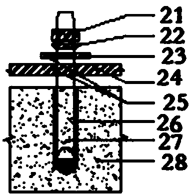 Reinforced concrete flexural member with anchor steel for bending strengthening