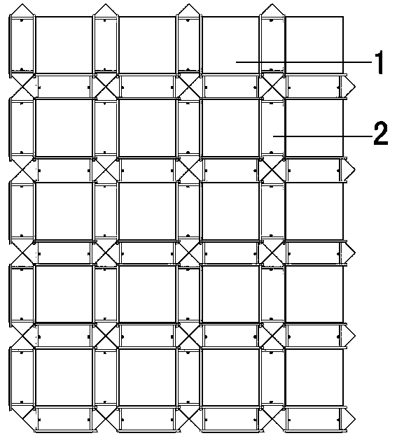 Anti-deformation structure of extra-large-area stainless steel suspended ceiling