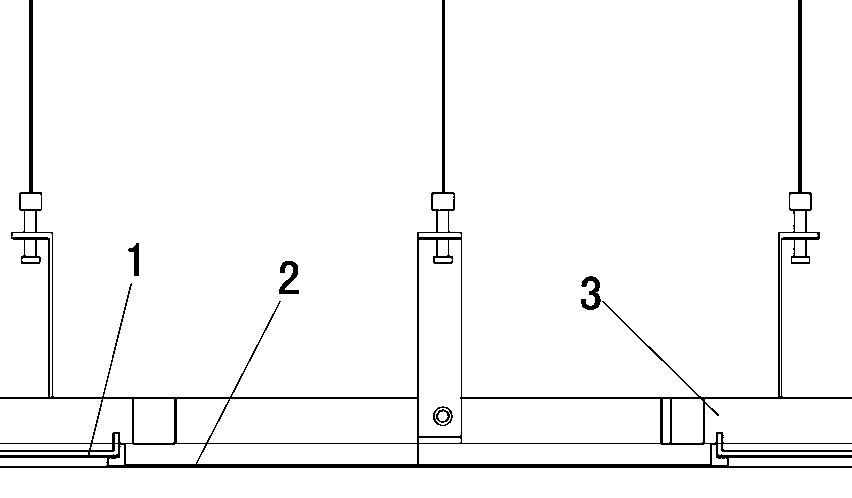 Anti-deformation structure of extra-large-area stainless steel suspended ceiling