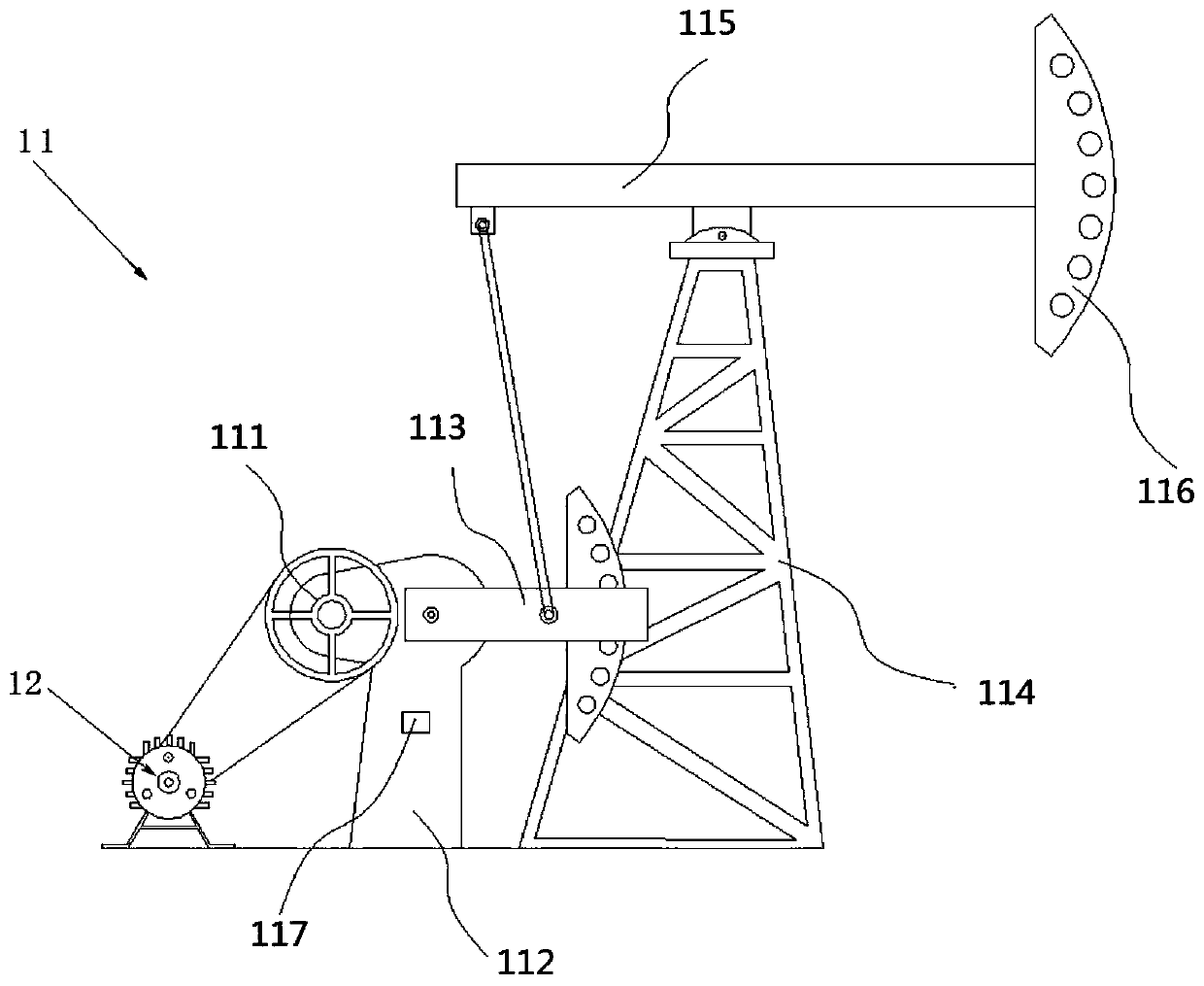 Pump efficiency adjusting intelligent oil pumping unit