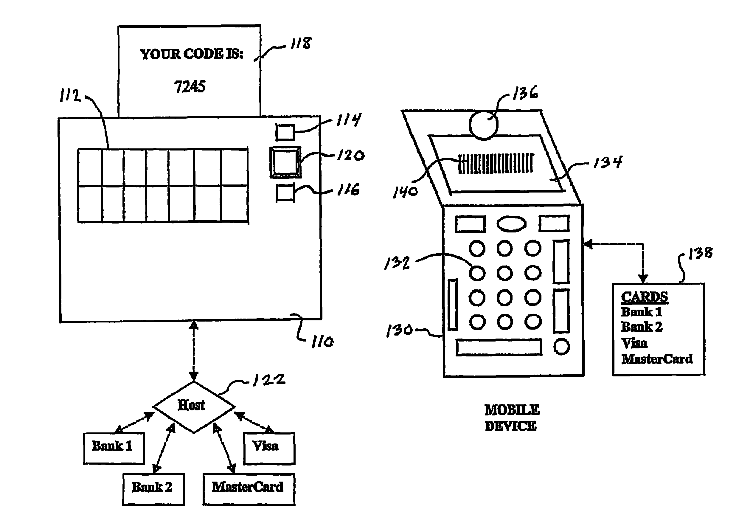 Automated banking machine with noncontact reading of card data