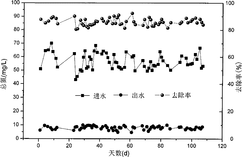 Device for improving advanced nitrogen and phosphorus removal by step feed and method