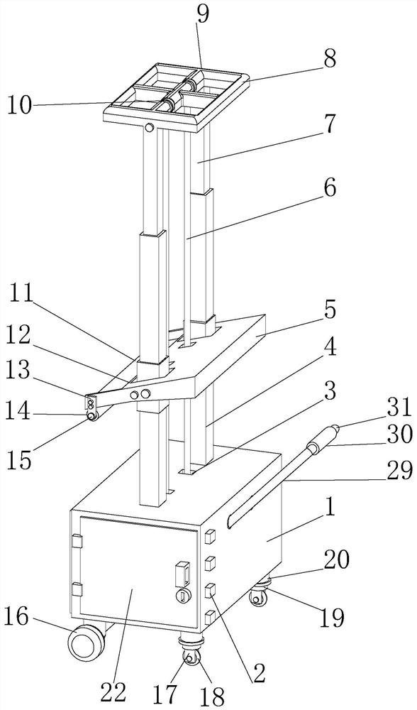 Automatic indoor intelligent plastering machine capable of plastering uniformly and flatly