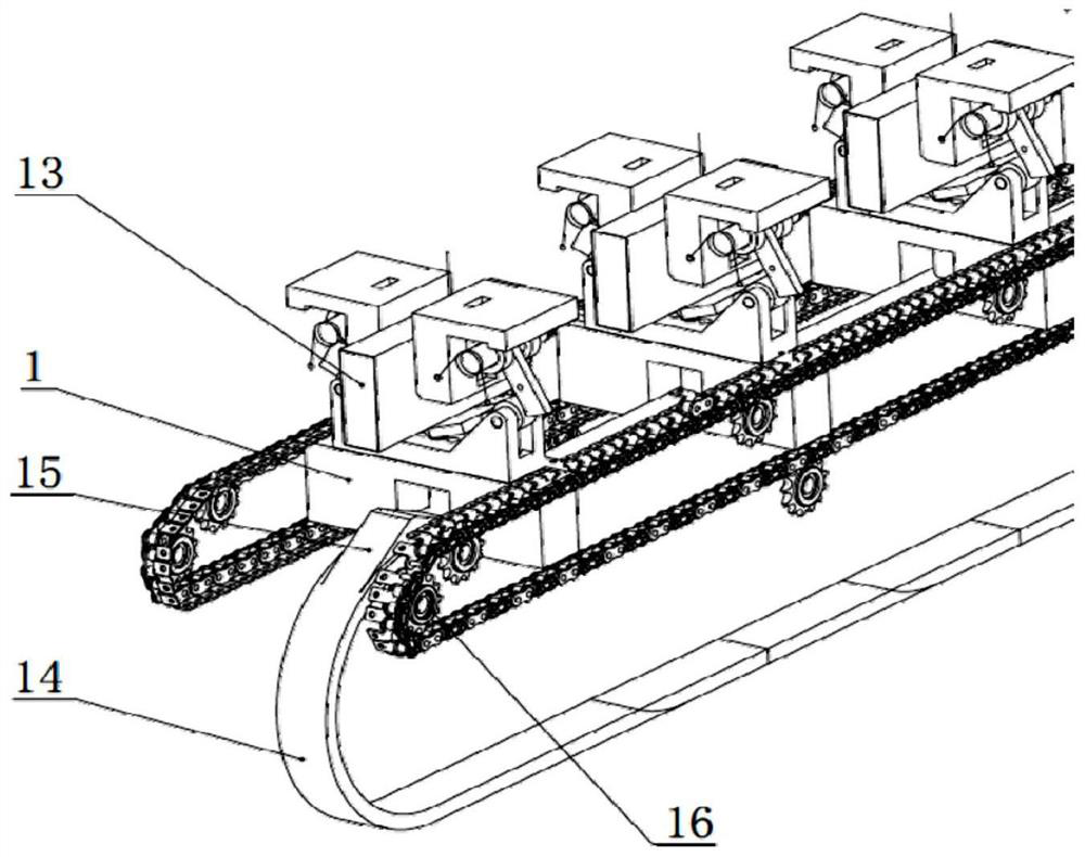 Brick conveying device for automatic bricklaying machine