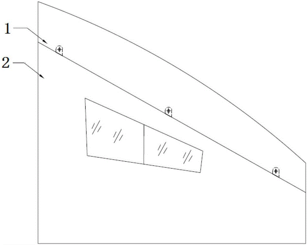 Mounting structure and mounting method for driver cab bow cap