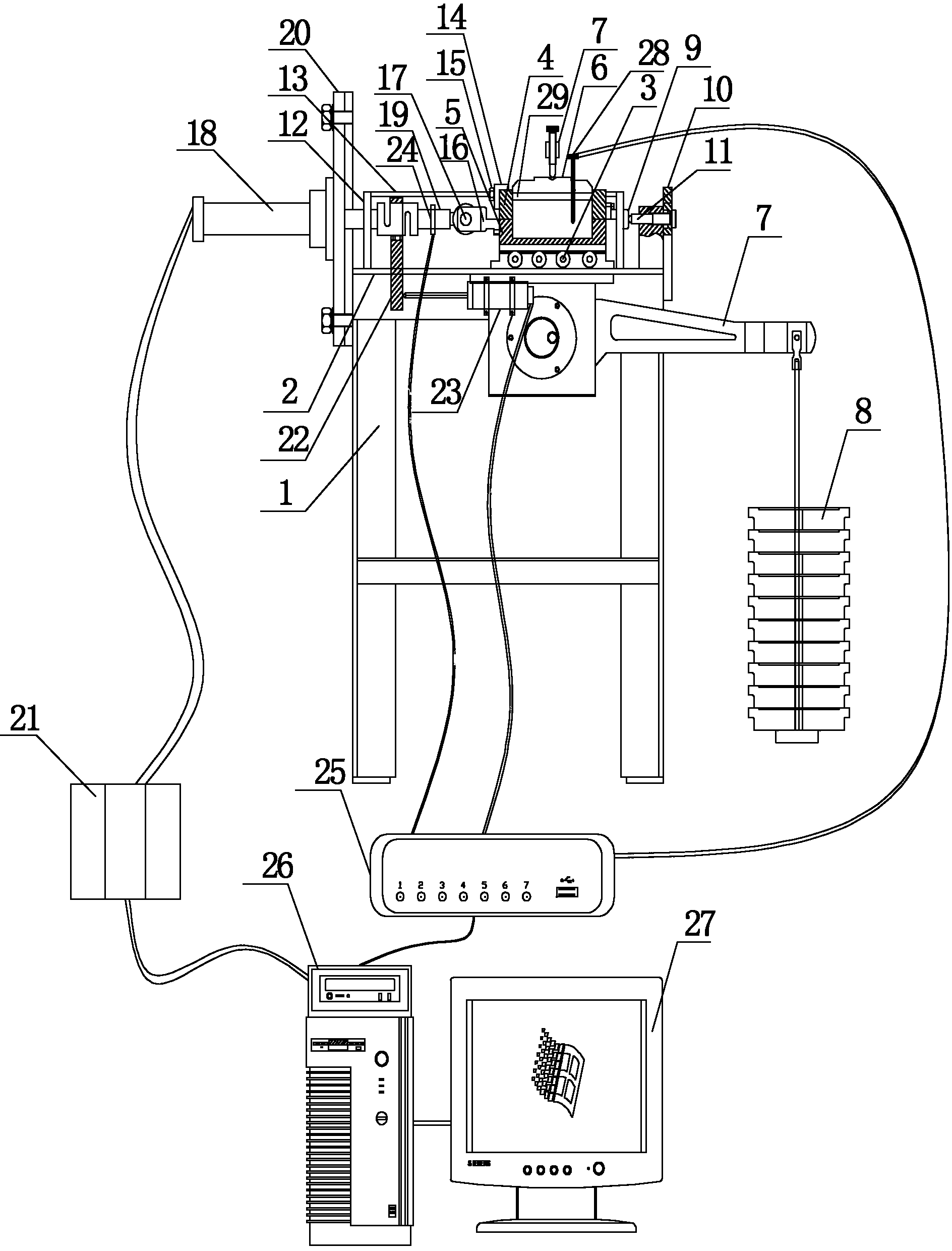 Frozen soil dynamic load direct shear apparatus