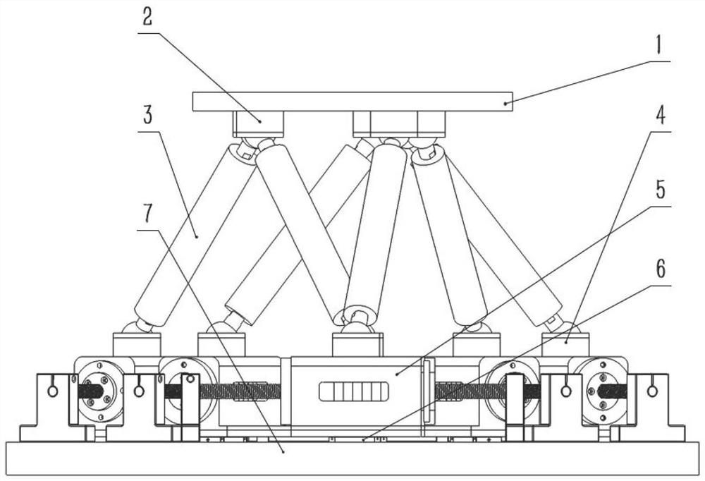 Horizontally-arranged six-degree-of-freedom constant-rigidity mechanism