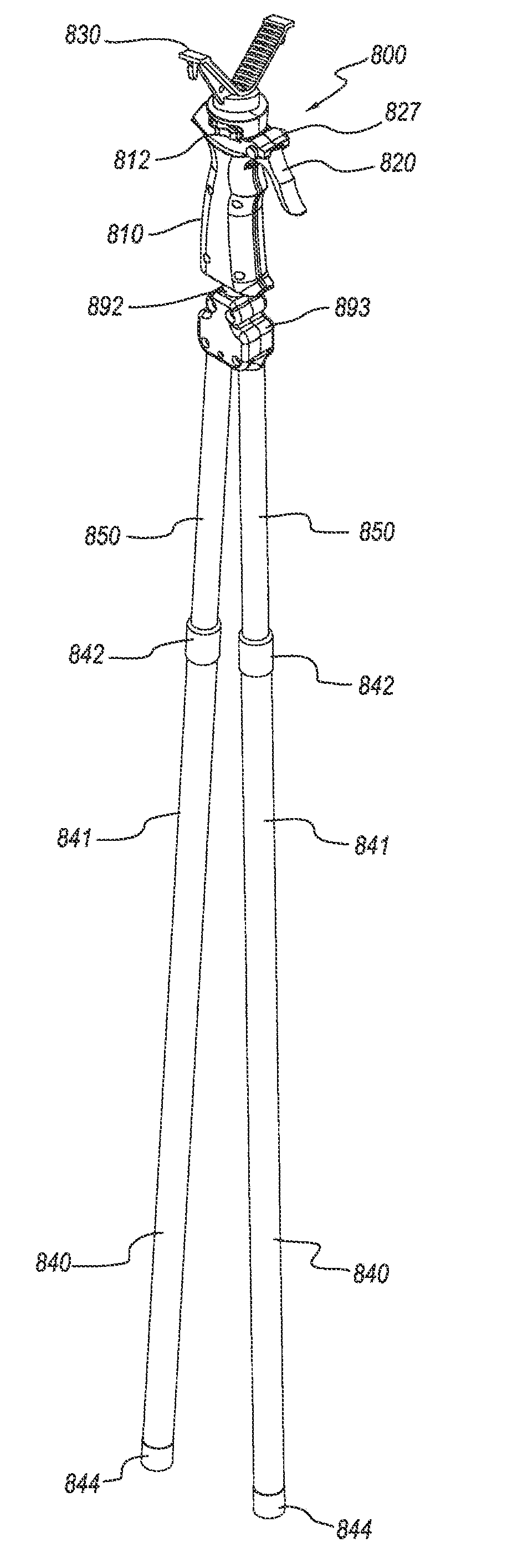 Telescoping support stand apparatus