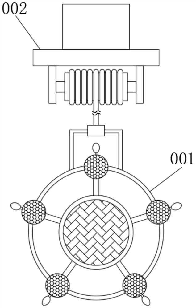 Repeated lifting type river water suspended matter adsorption device