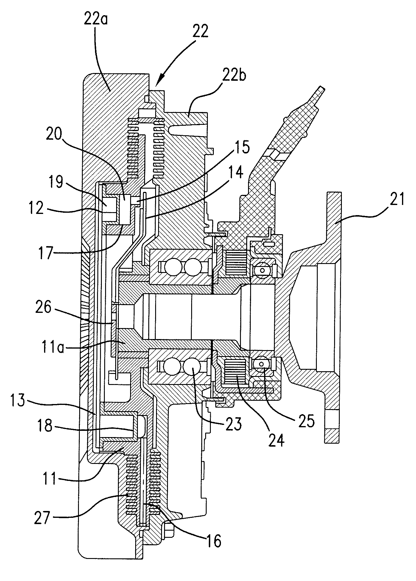 Viscous friction clutch for driving a cooling fan in a motor vehicle