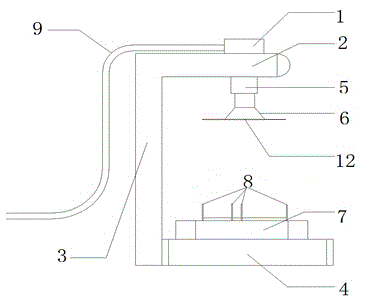 Outside rear-view mirror sheet pressure connecting tool