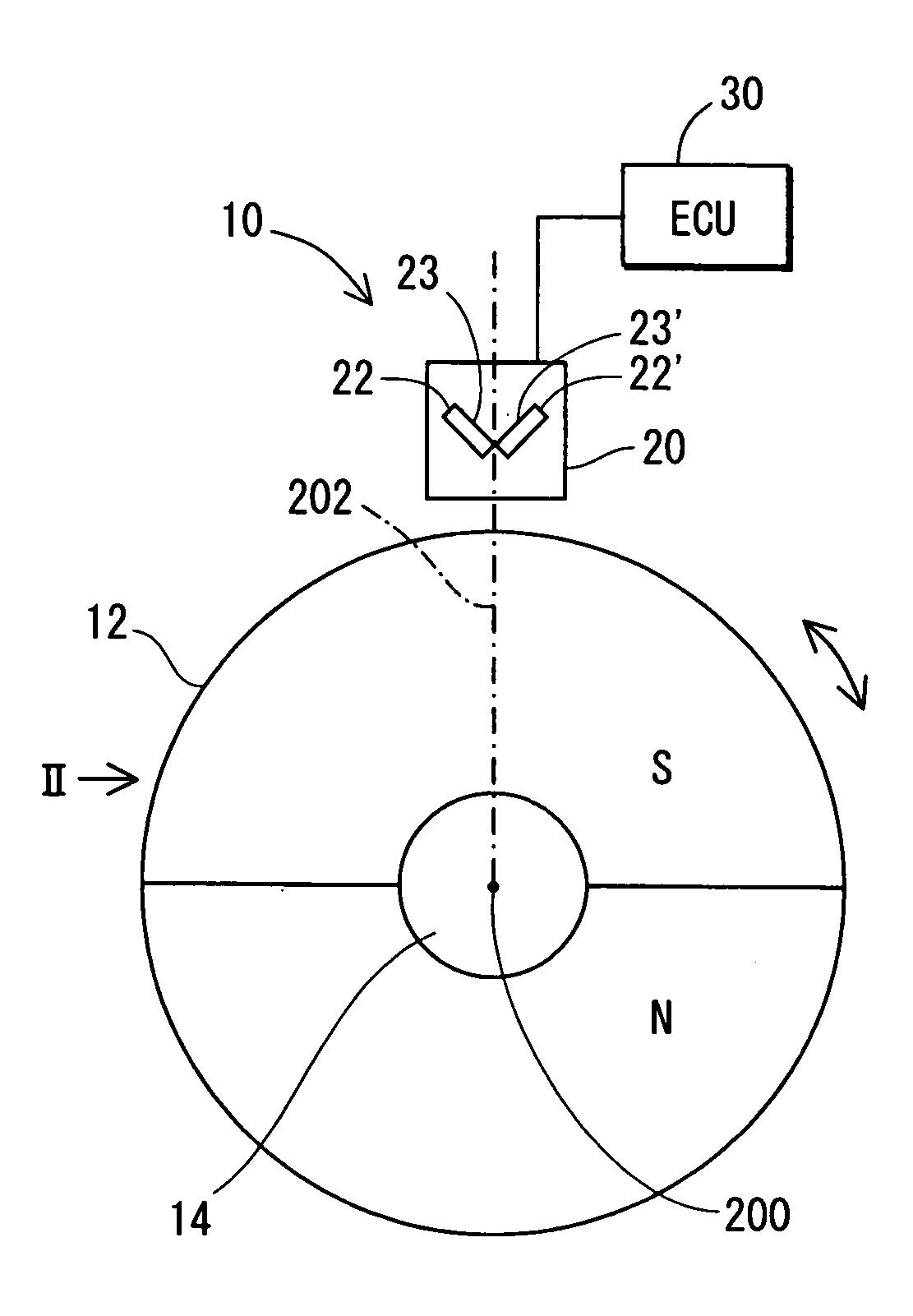 Rotation angle detecting device