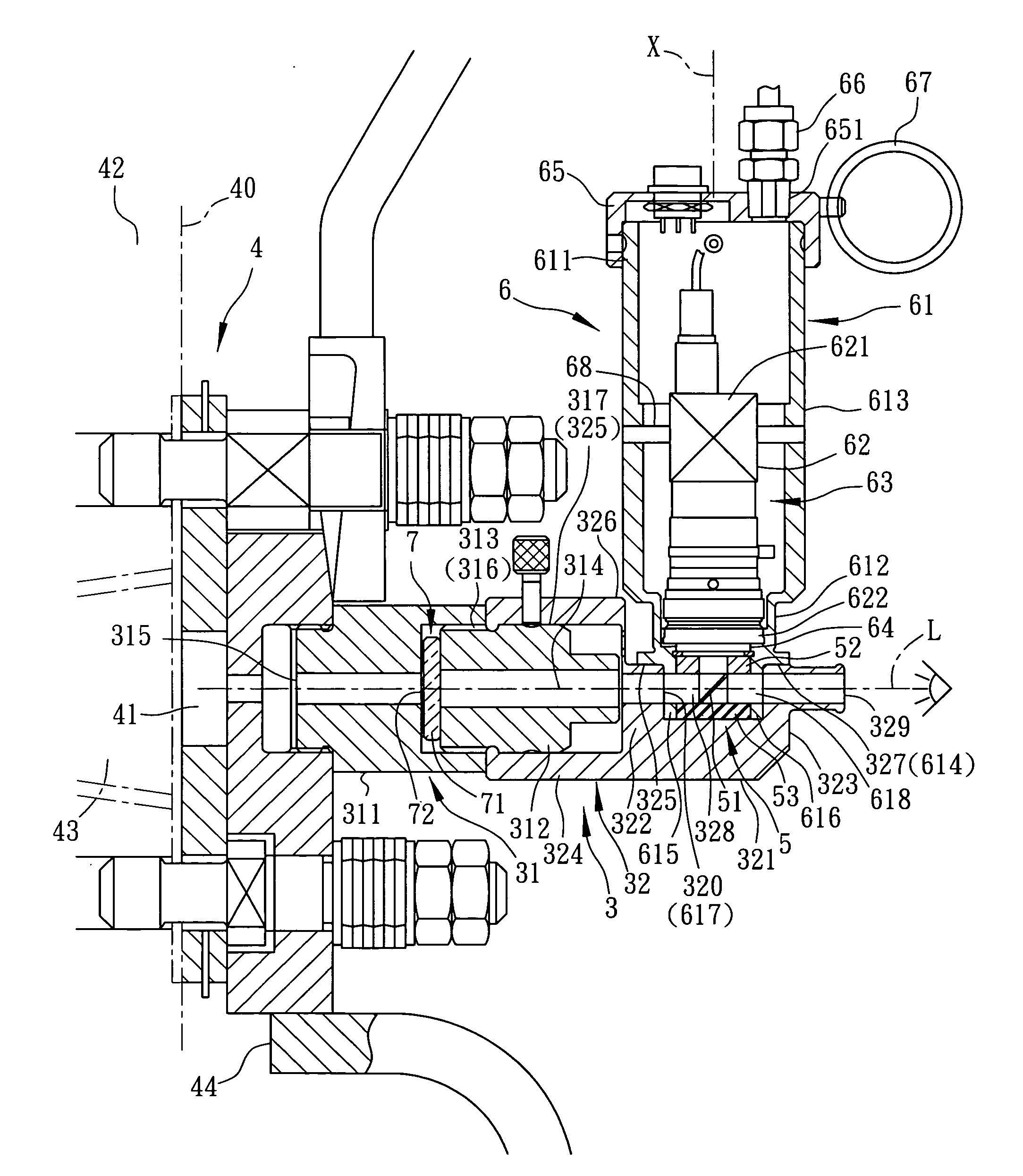 Apparatus for observing interior of a blast furnace system