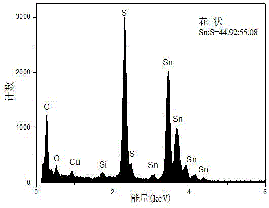 Preparation method and application of tin sulfide material