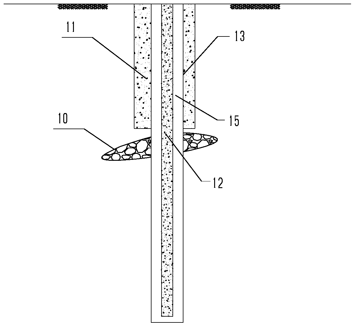 Agitation pile water stopping curtain for reclamation deep and thick block stone area and construction method thereof