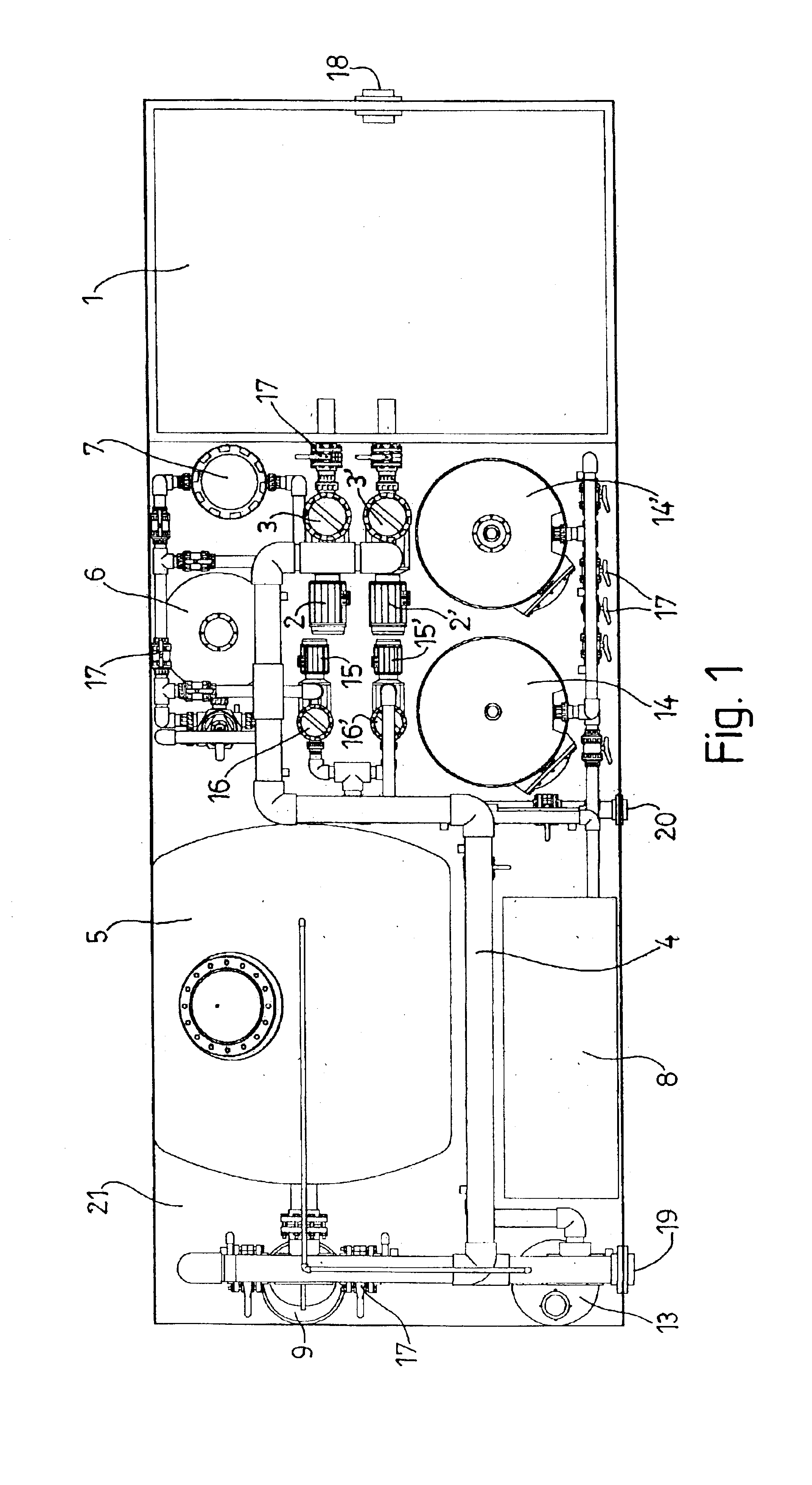 Swimming pool water treatment plant