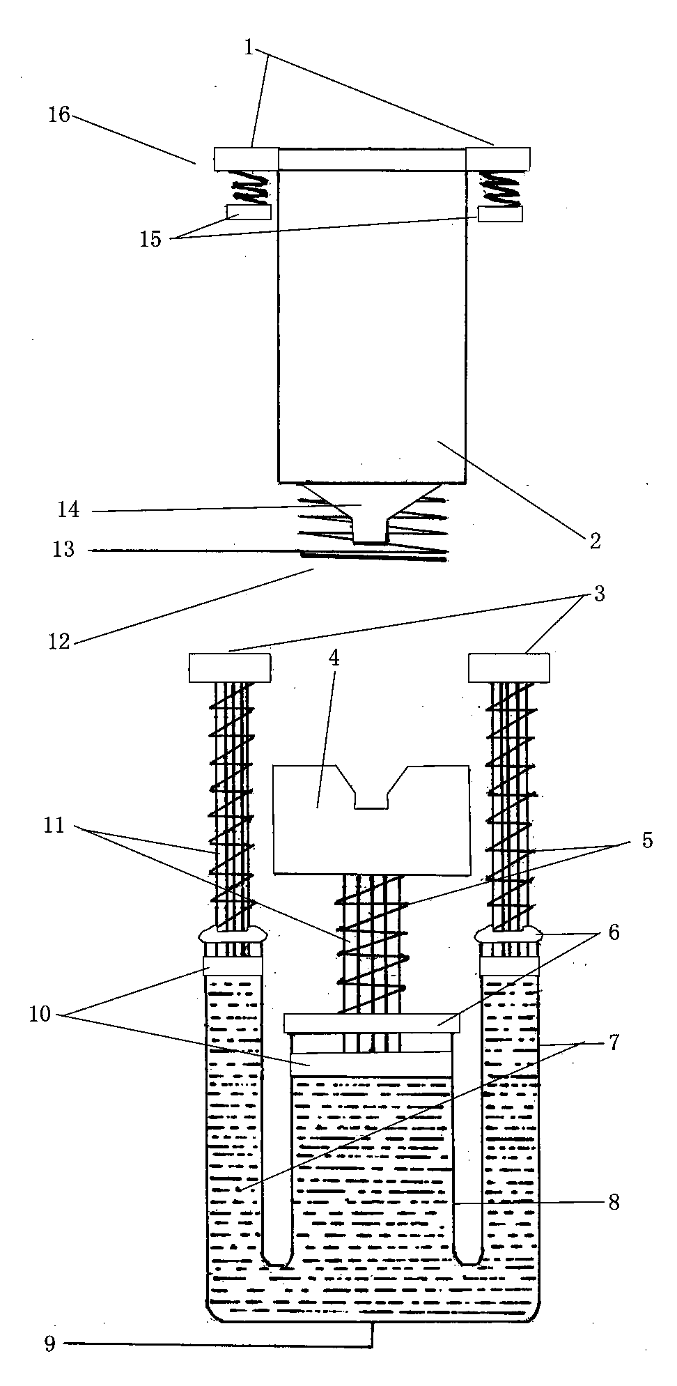 Device for buffering dropping of elevator