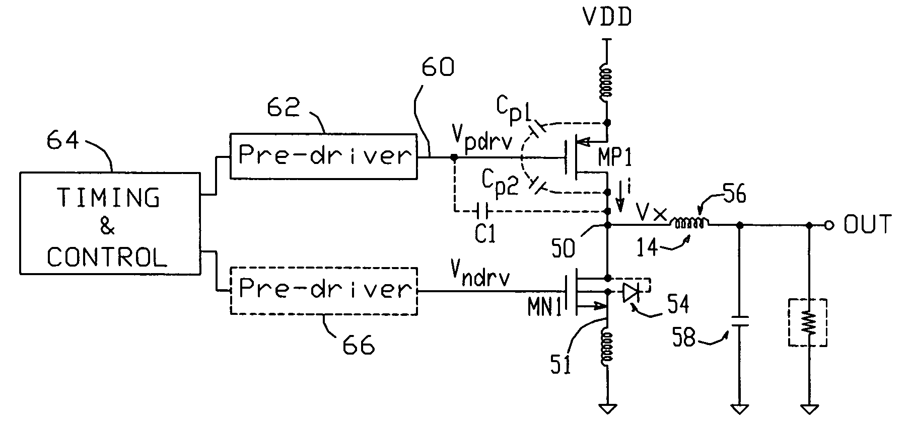 Self-timed switching regulator pre-driver