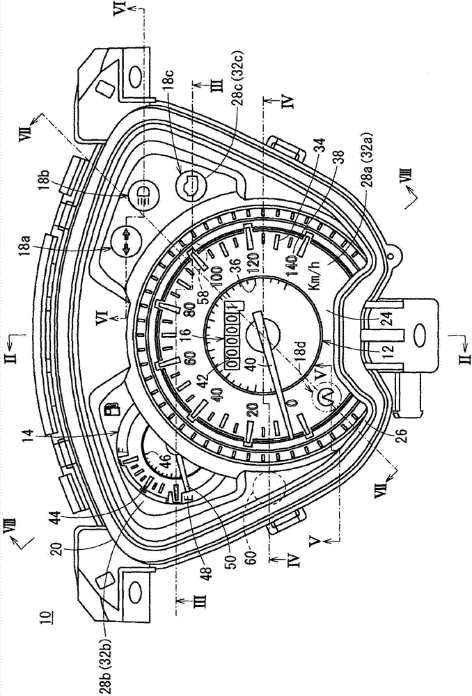 Vehicle instrument device