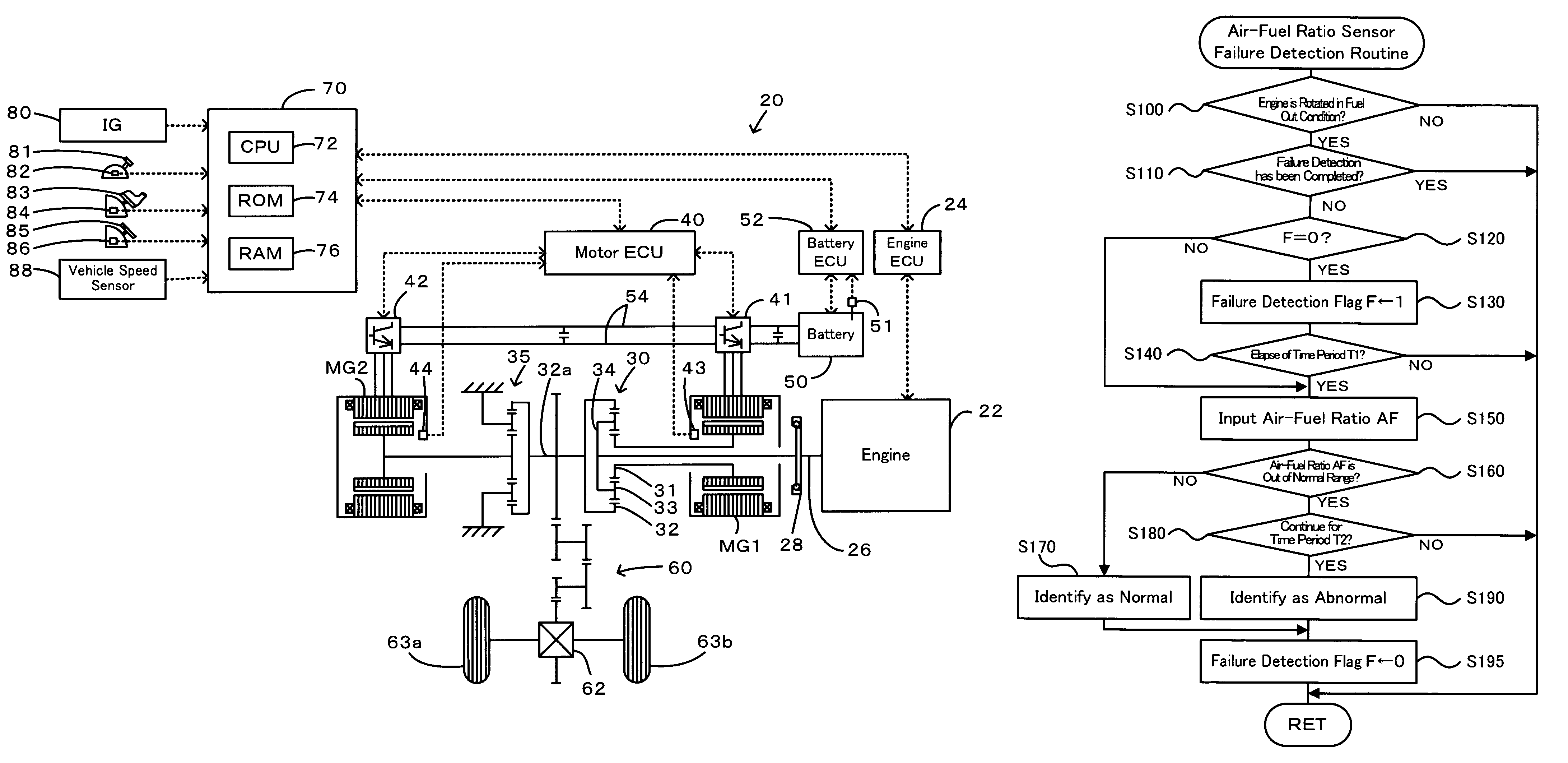 Power output apparatus, vehicle equipped with power output apparatus, and control method of power output apparatus