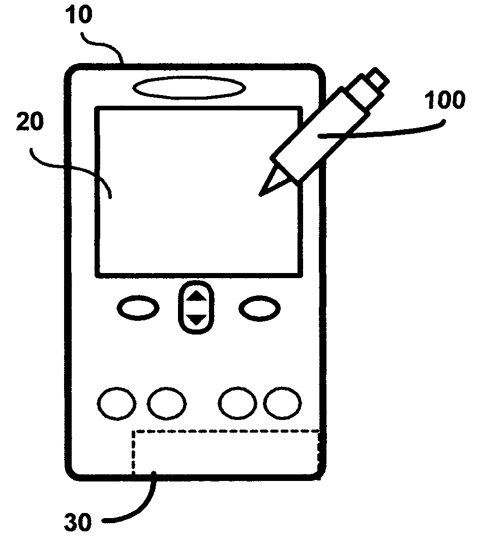 Pen-based input and data storage device