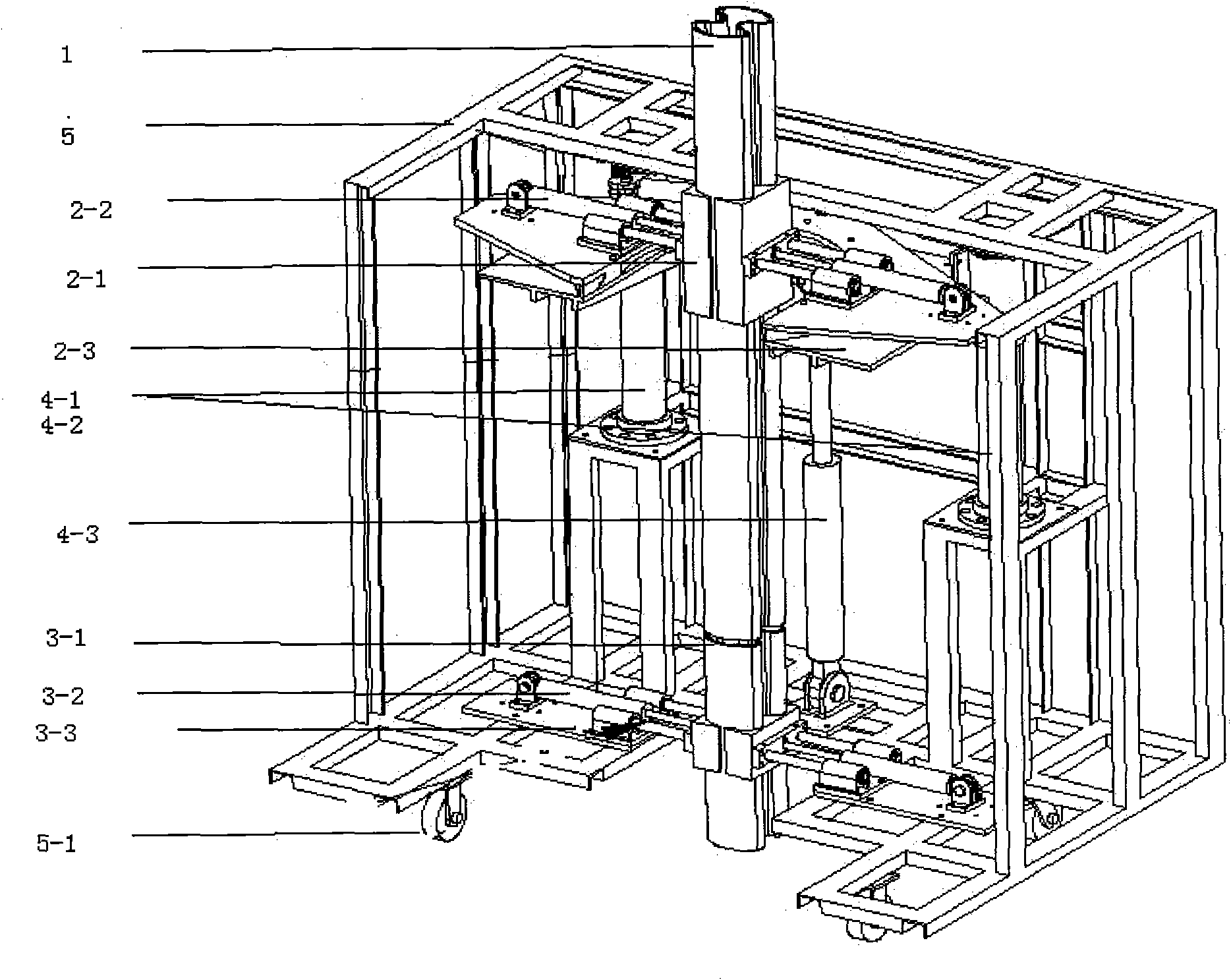 Vertical pipe jointing device for expansion corrugated pipes and pipe jointing welding method