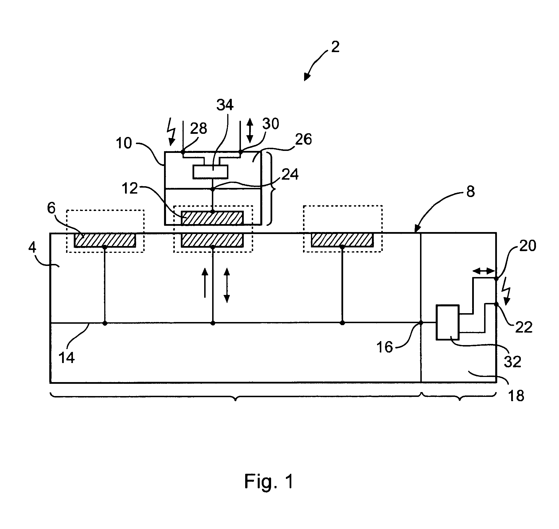 System for contact less data and power transmission