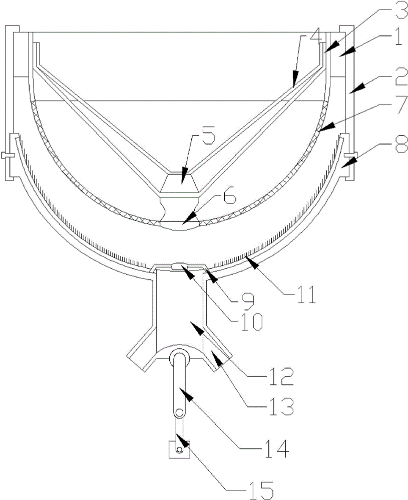 Stirring screen for powder metallurgy raw materials