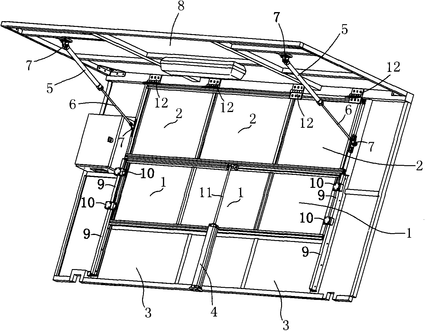 Protective door device and sealing strip sawing machine