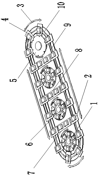 Track-and-field-ground-type plane circulating garage