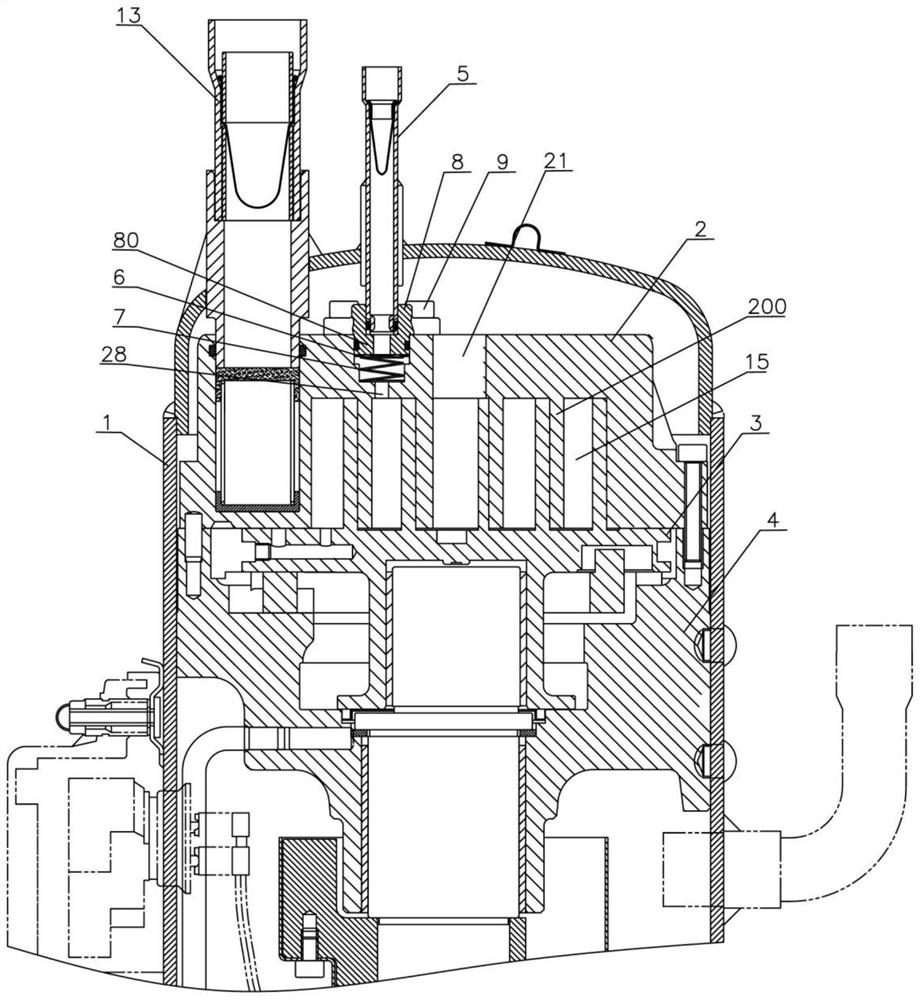 Enhanced vapor injection bypass structure of scroll compressor