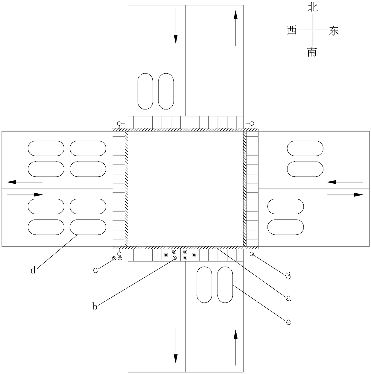 Novel control system and method for urban intersection without traffic signal lights