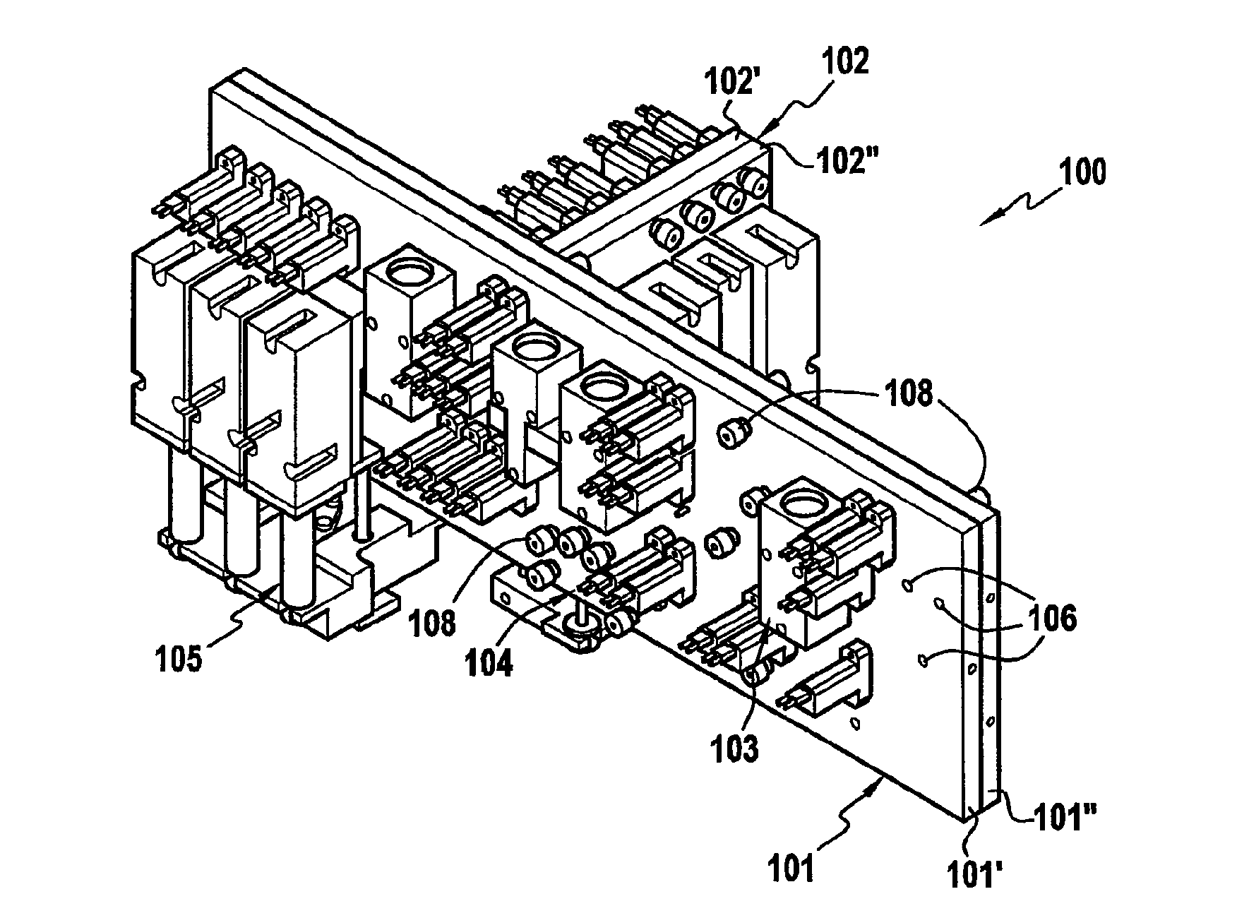 Modular device for analyzing a biological fluid, such as blood