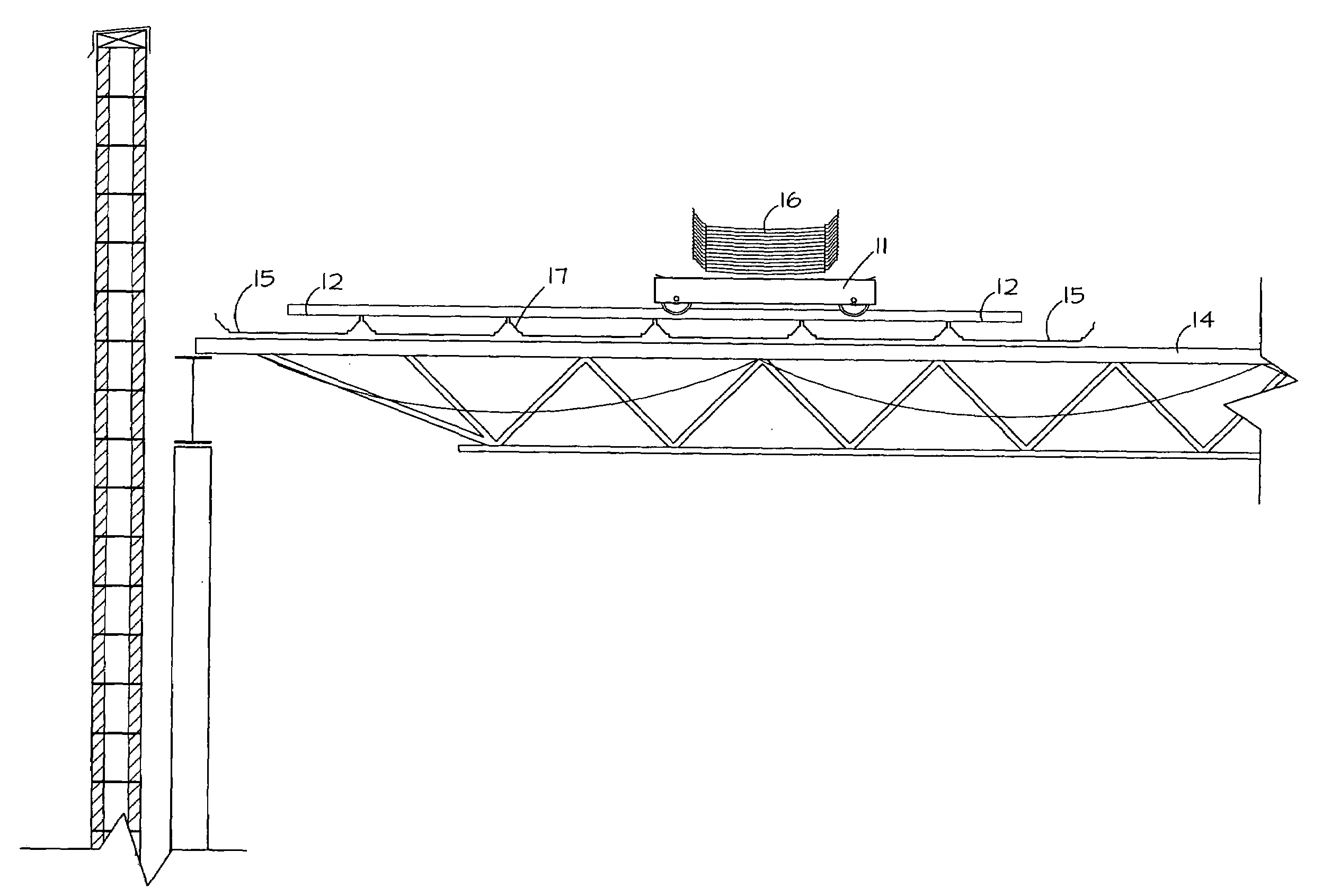 Roofing rail transportation system