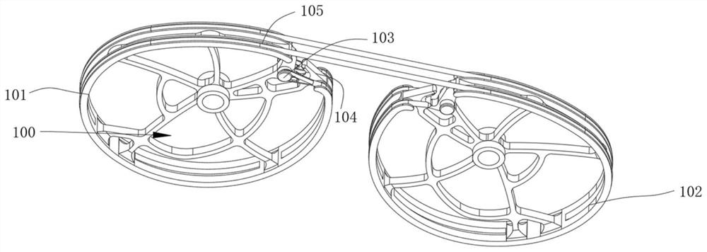 Composite bow integrated double-main-string static force symmetrical balance hanging string pulley block system