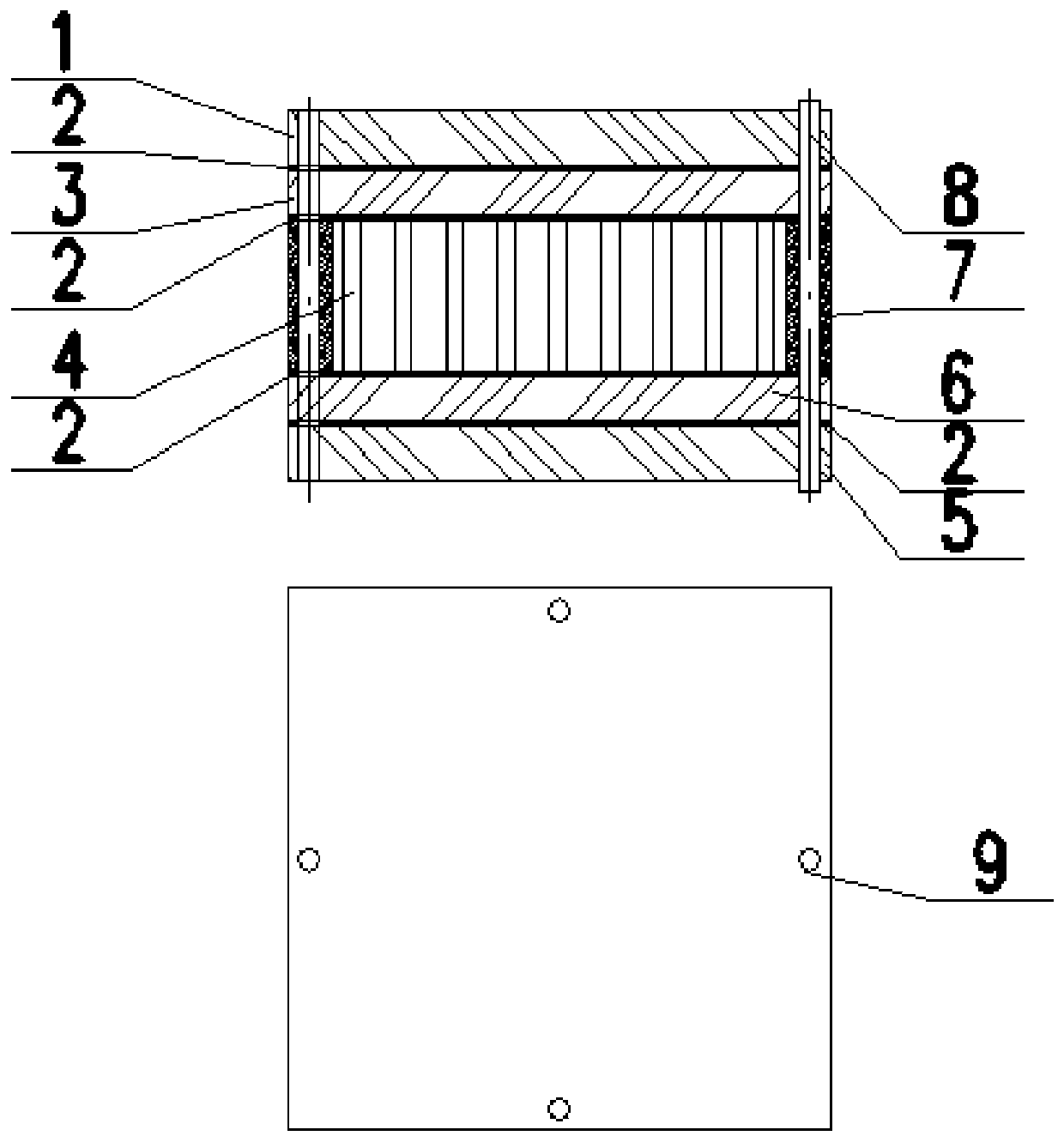 Method for preventing buckling deformation and slippage of honeycomb core curing