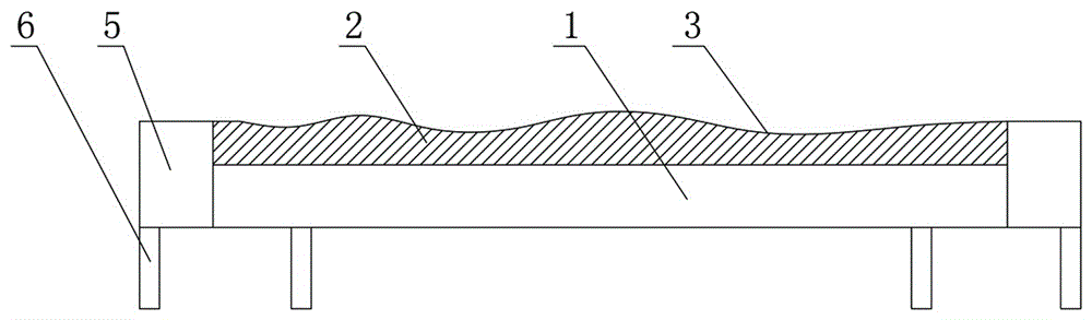 Adjustable hard bed board with curved surfaces and stereoscopic curves