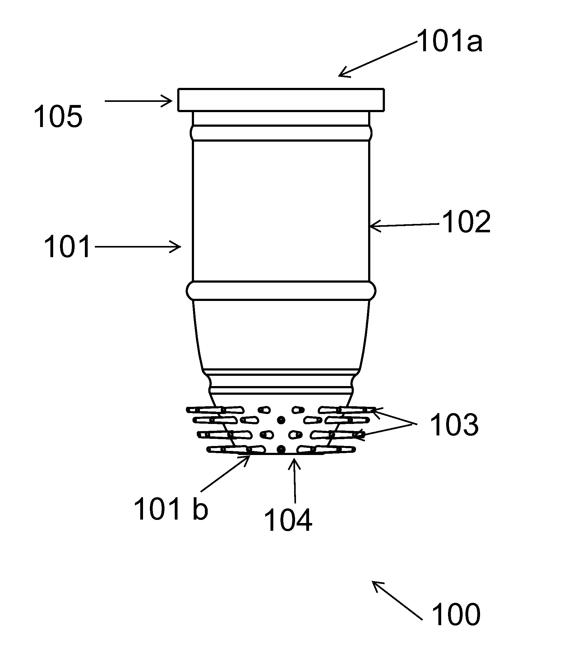 Wiper member for a container