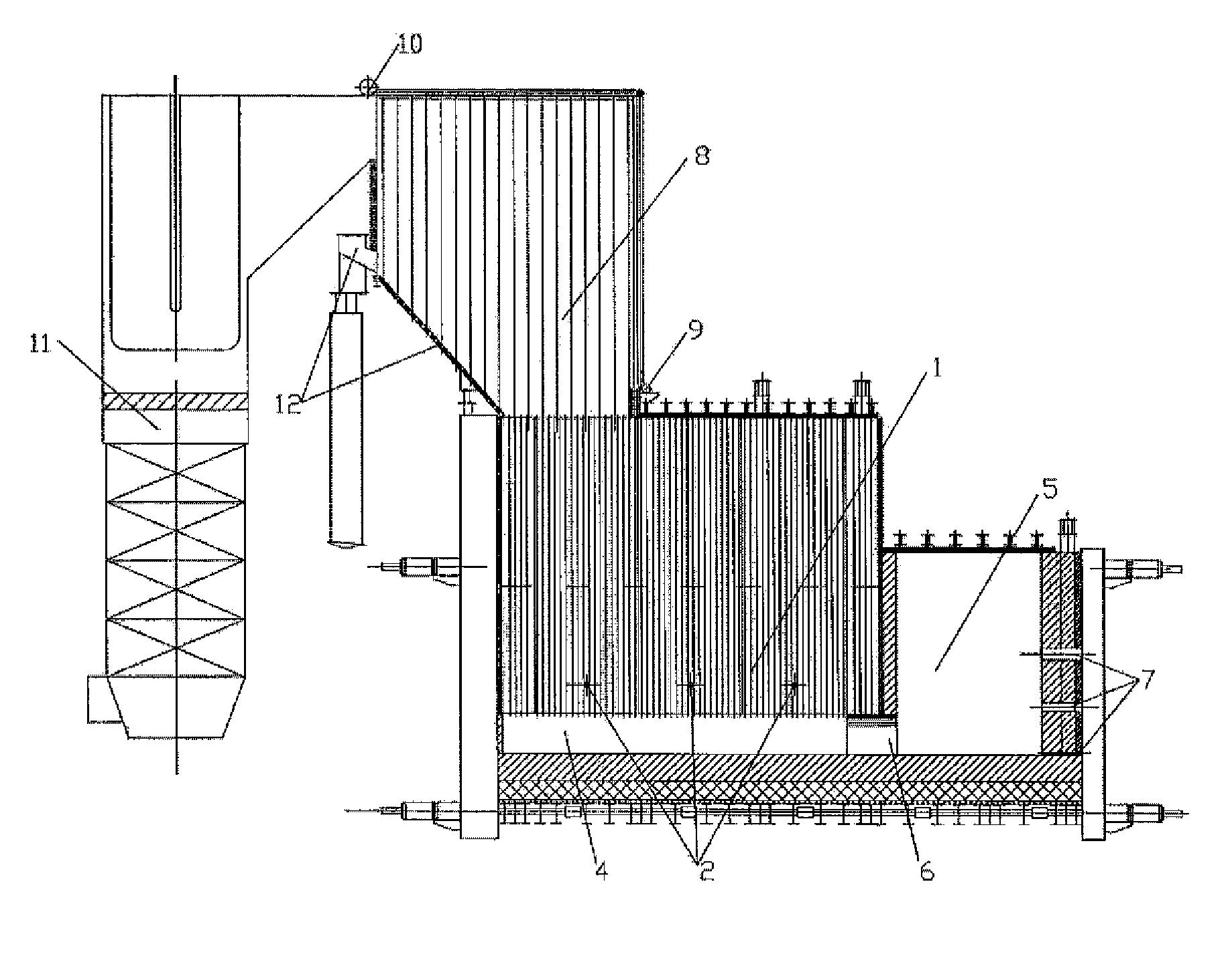 Glass melting method and molten glass layer bubbling glass melting furnace