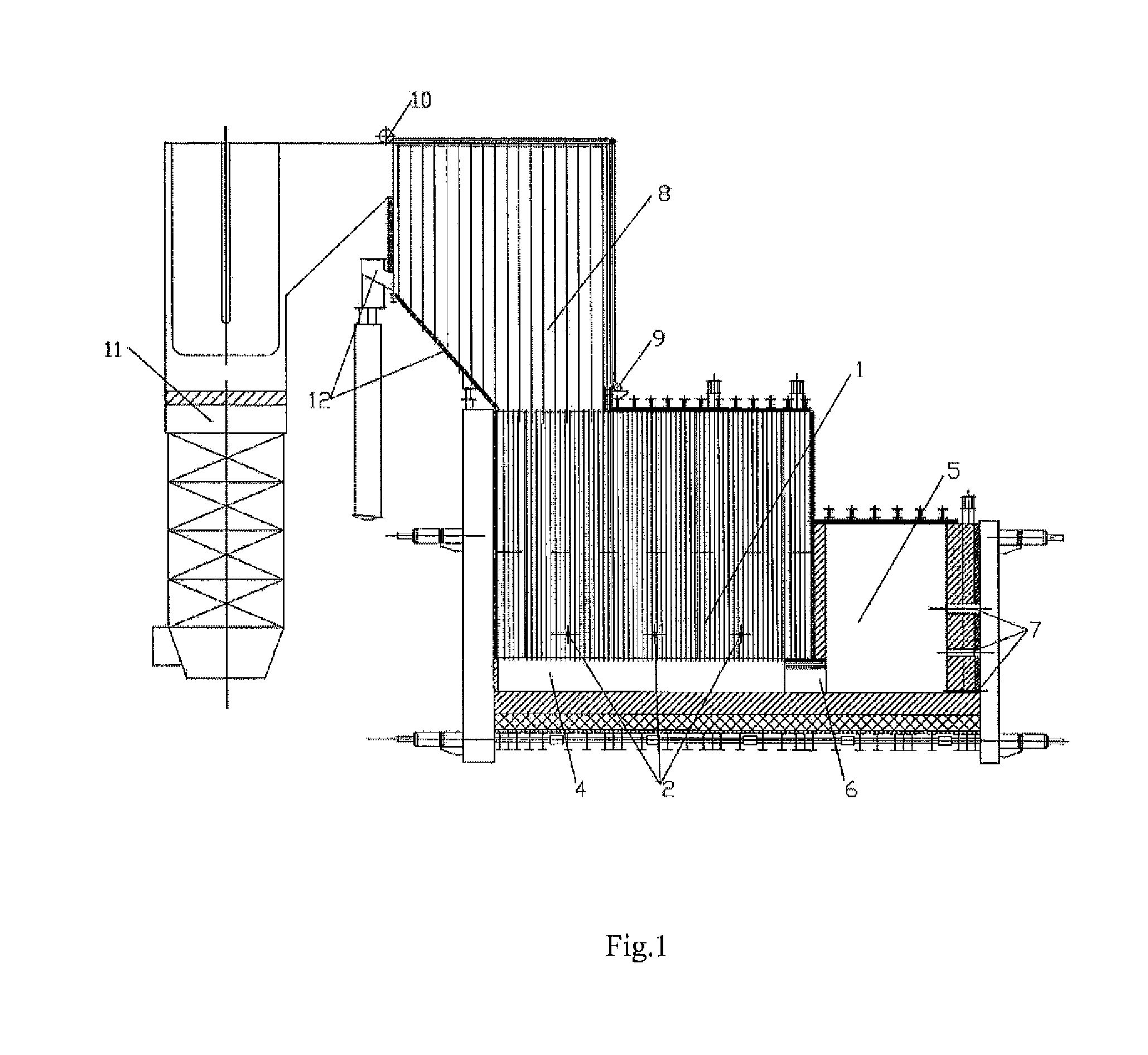 Glass melting method and molten glass layer bubbling glass melting furnace