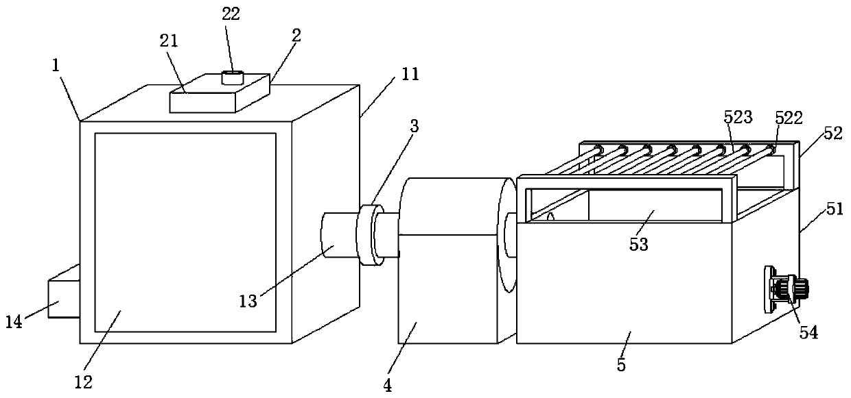 Disinfecting and filtering device for industrial sewage treatment