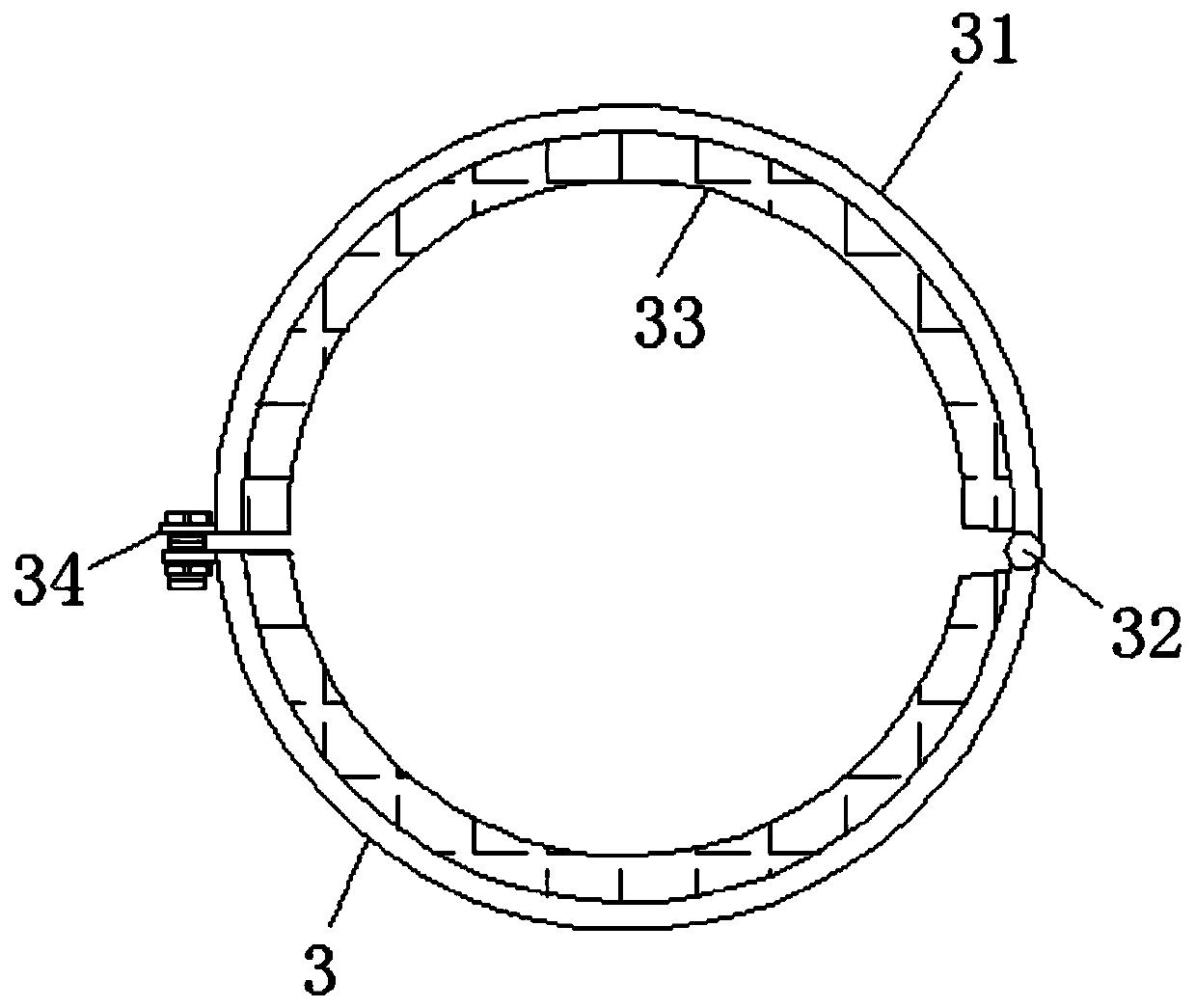 Disinfecting and filtering device for industrial sewage treatment