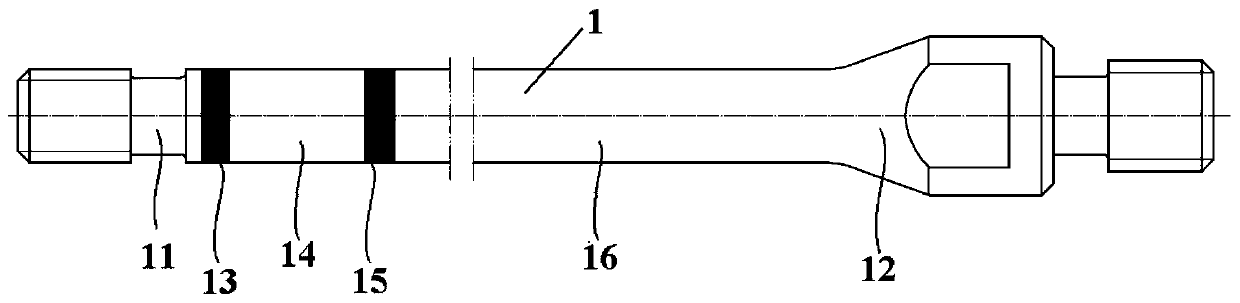 Nickel base alloy coating smooth sucker rod with high-toughness clamping section and machining method thereof