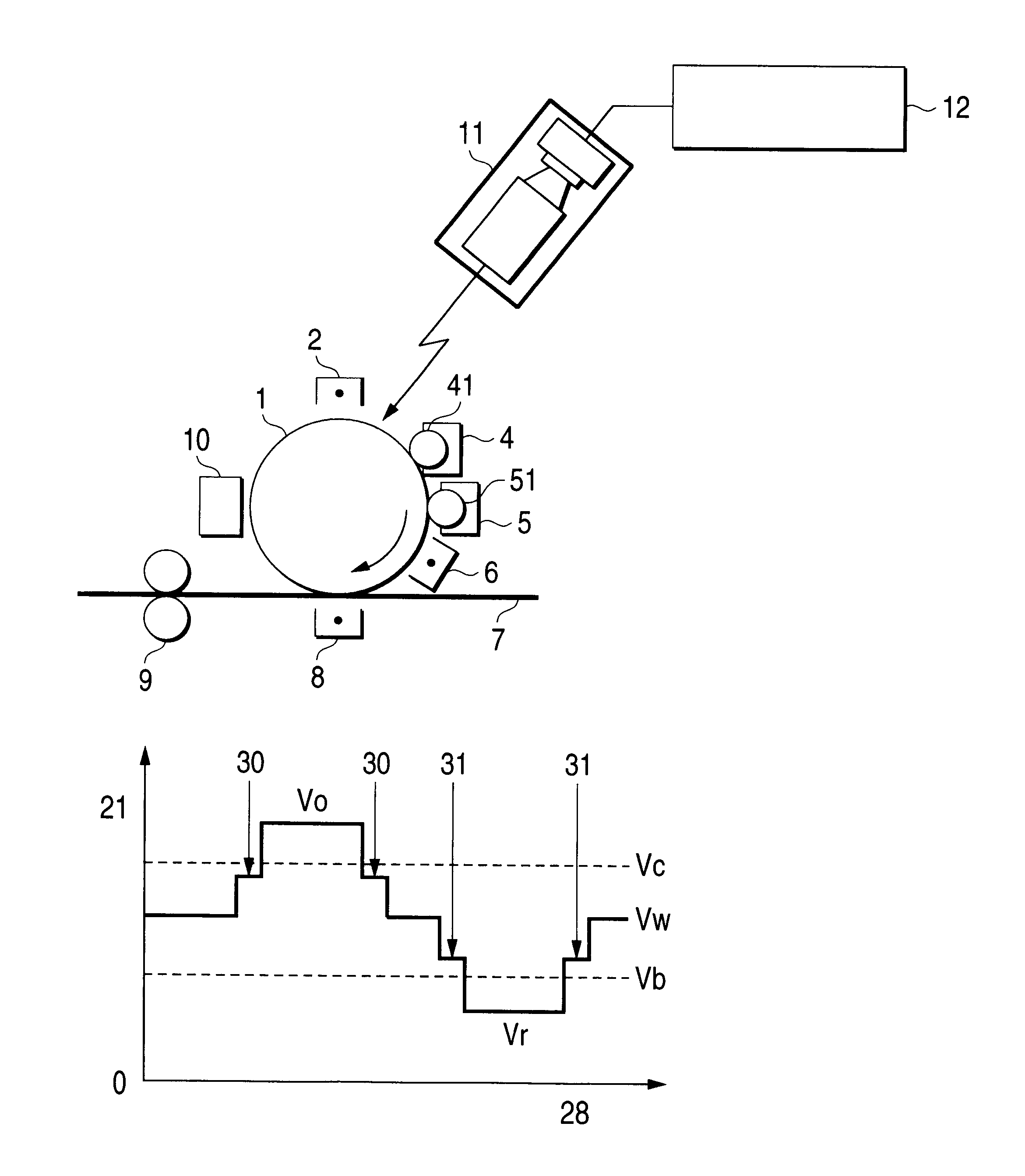 Electrophotographic apparatus having a fringe development preventing mechanism