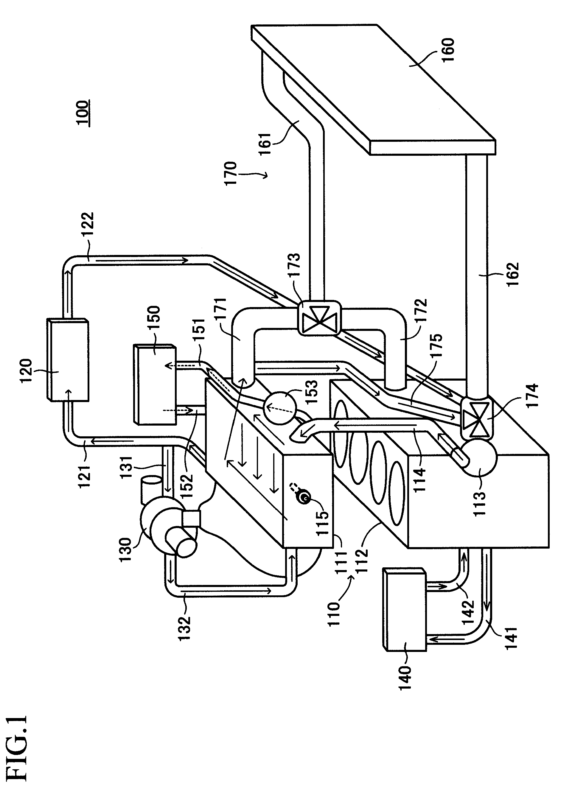 Engine cooling medium circulation device